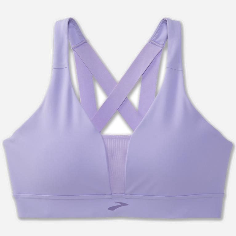 Brooks Women's Drive Plunge Running Bra Singapore - Lavender Purple/Violet Dash (12056-TZOF)